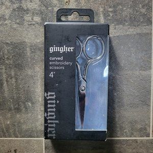 Gingher 4" Curved Embroidery Scissors Chrome NIB